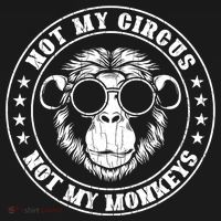 Not My Circus Not My Monkeys Funny Baby Bodysuit thumb 2