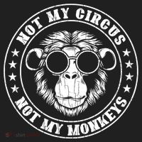 Not My Circus Not My Monkeys Funny Golf Towel thumb 3
