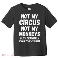 Not My Circus Not My Monkeys But I Definitely Know The Clowns Toddler T-Shirt thumb 0