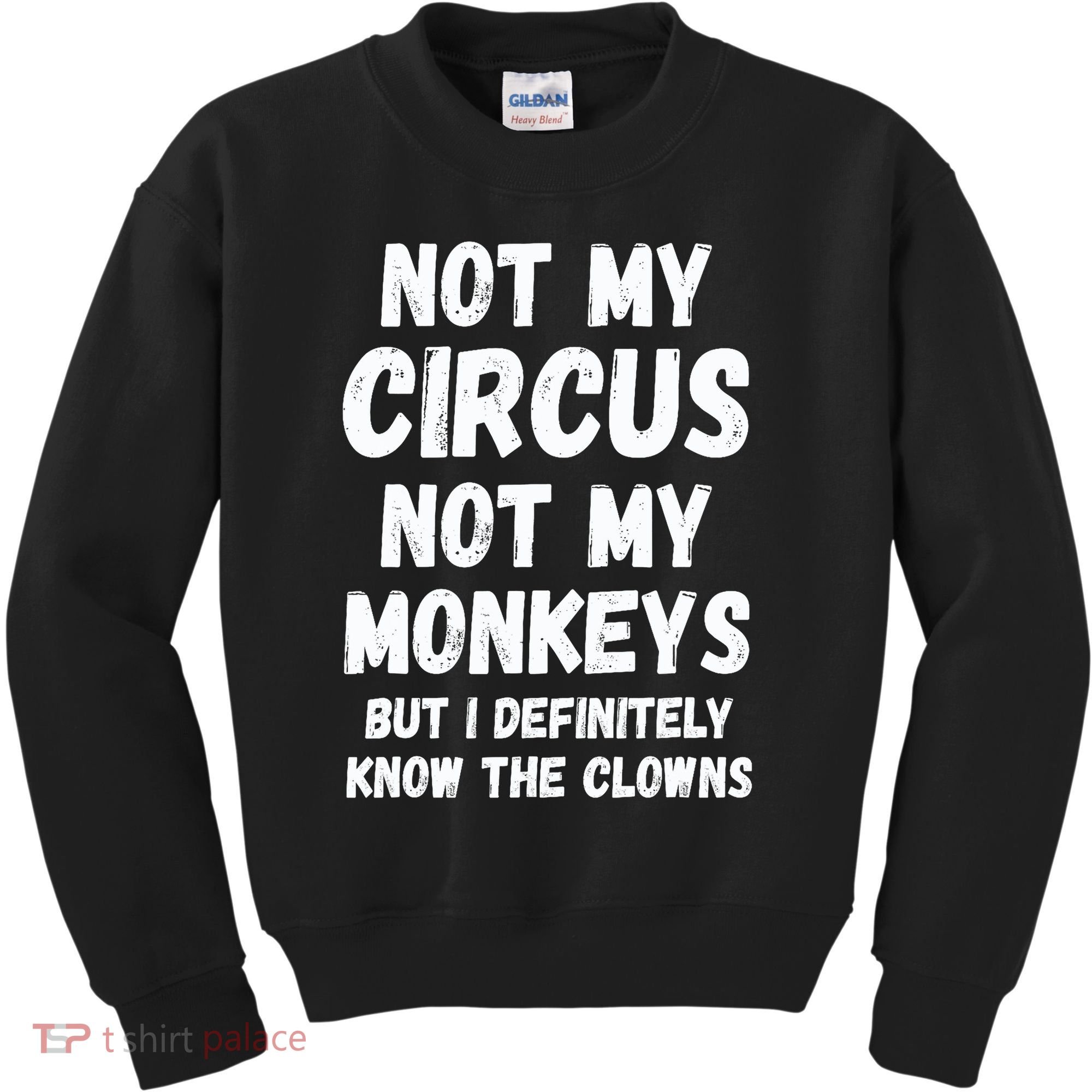 Not My Circus Not My Monkeys But I Definitely Know The Clowns Kids Sweatshirt