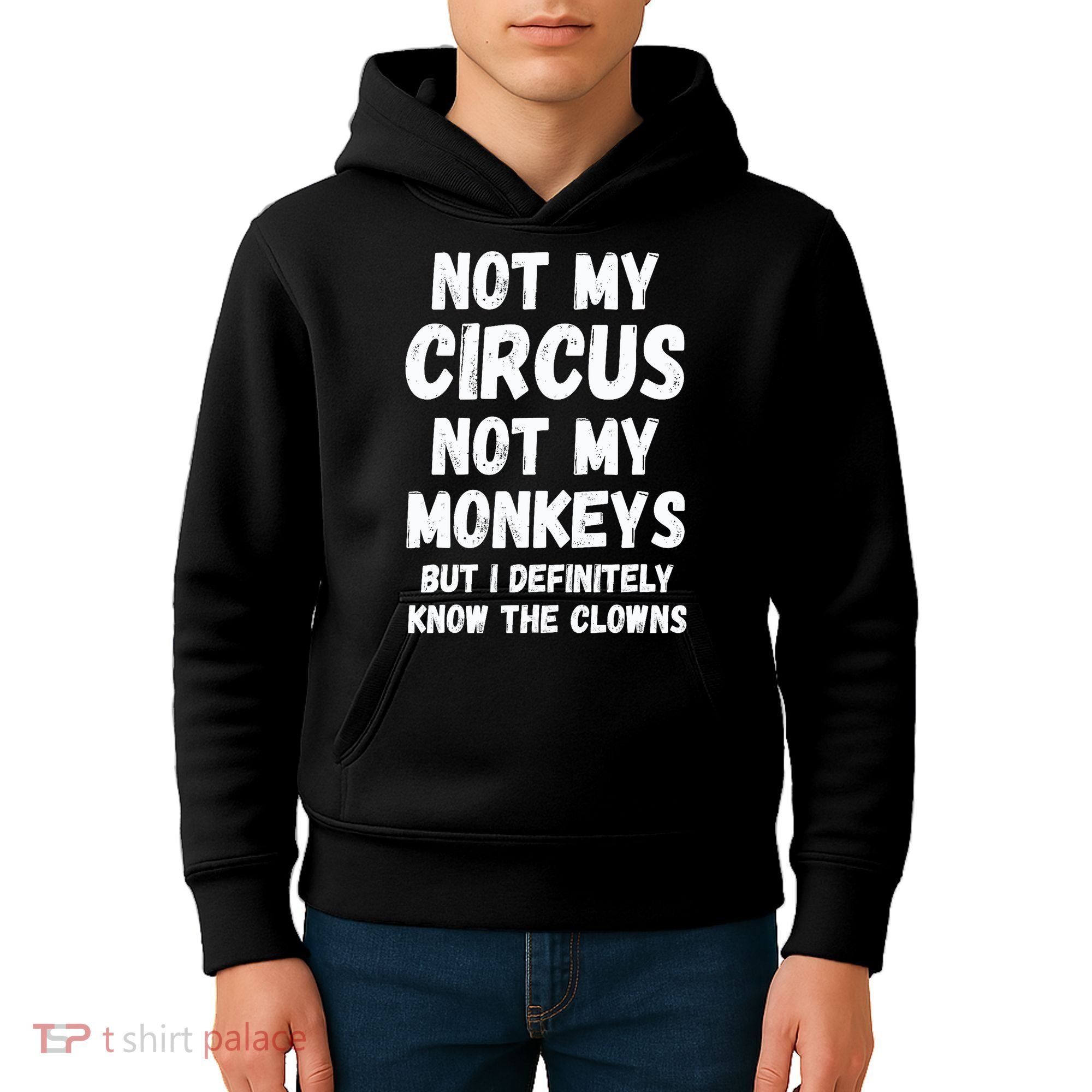 Not My Circus Not My Monkeys But I Definitely Know The Clowns Kids Hoodie
