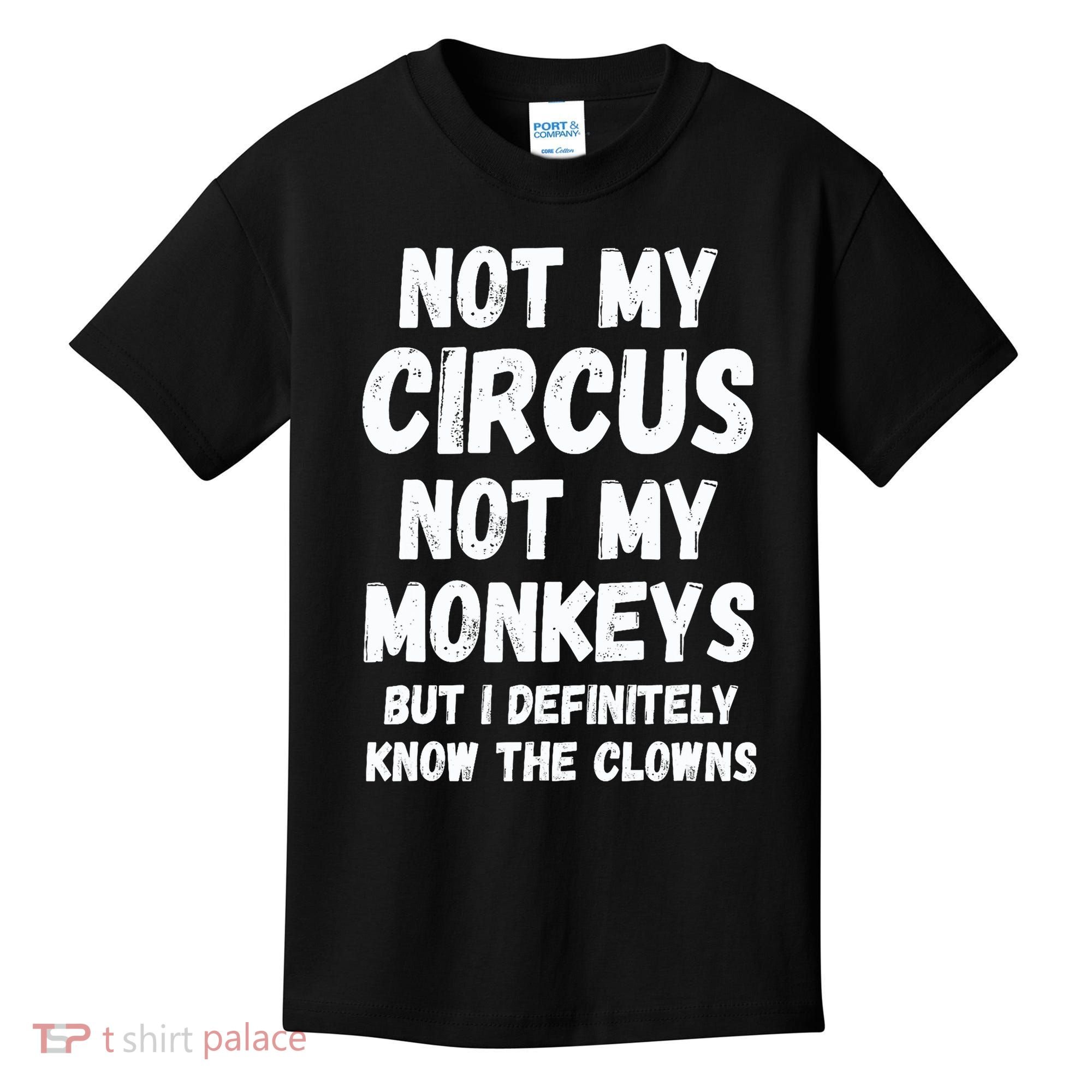 Not My Circus Not My Monkeys But I Definitely Know The Clowns Kids T-Shirt