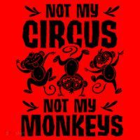 Not My Circus Not My Monkeys Saying Animal Lover Monkey Santa Hat thumb 1