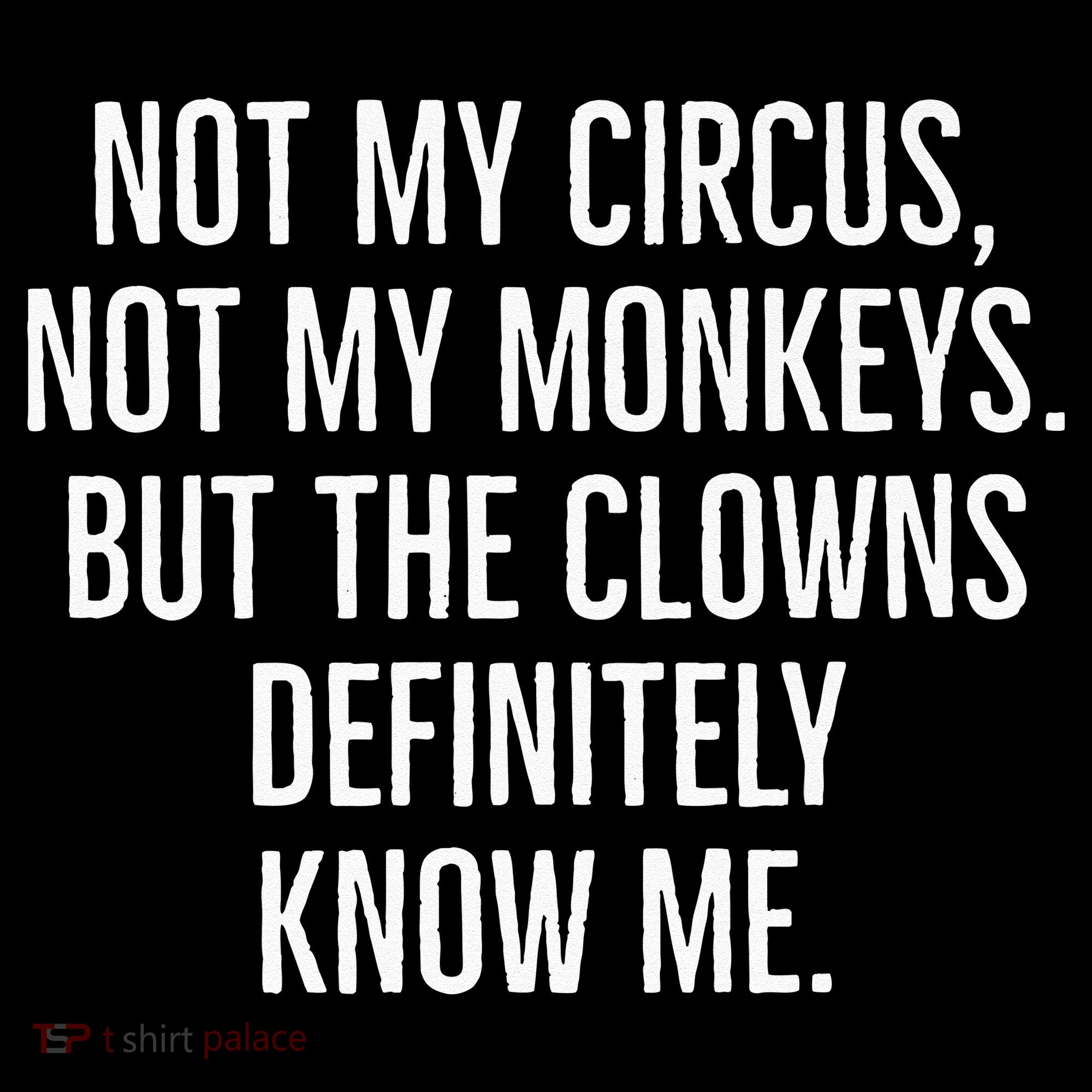 Not My Circus Not My Monkeys But The Clowns Definitely Know T-Shirt