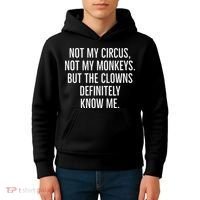 Not My Circus Not My Monkeys But The Clowns Definitely Know Kids Hoodie thumb 4