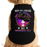 Not My Circus Not My Monkeys My Monkeys Fly Witch Halloween Doggie Tank thumb 0