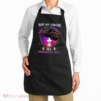 Not My Circus Not My Monkeys My Monkeys Fly Witch Halloween Apron thumb 2