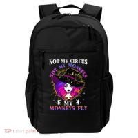 Not My Circus Not My Monkeys My Monkeys Fly Witch Halloween Backpack thumb 0