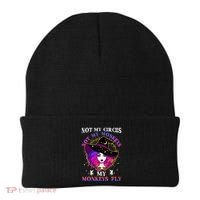 Not My Circus Not My Monkeys My Monkeys Fly Witch Halloween Beanie thumb 0