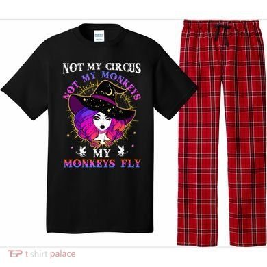 Not My Circus Not My Monkeys My Monkeys Fly Witch Halloween Pajama Set