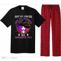 Not My Circus Not My Monkeys My Monkeys Fly Witch Halloween Pajama Set thumb 0