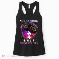 Not My Circus Not My Monkeys My Monkeys Fly Witch Halloween Women's Tank Top thumb 0
