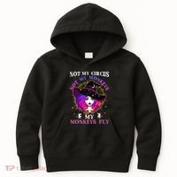 Not My Circus Not My Monkeys My Monkeys Fly Witch Halloween Kids Hoodie thumb 0