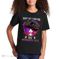 Not My Circus Not My Monkeys My Monkeys Fly Witch Halloween Kids T-Shirt thumb 2