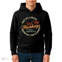 Not My Circus Not My Monkeys But I Know All The Clowns Kids Hoodie thumb 4