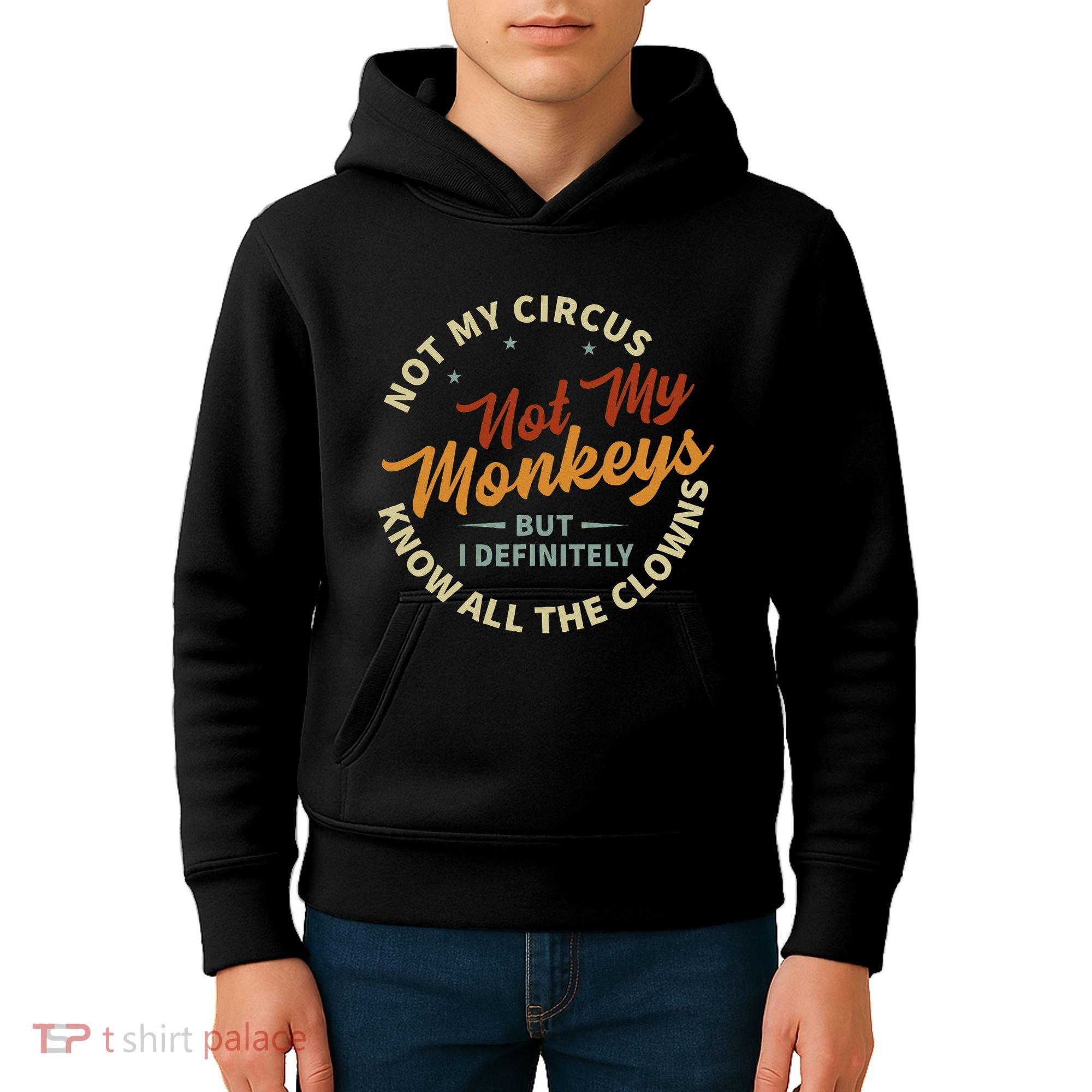 Not My Circus Not My Monkeys But I Know All The Clowns Kids Hoodie