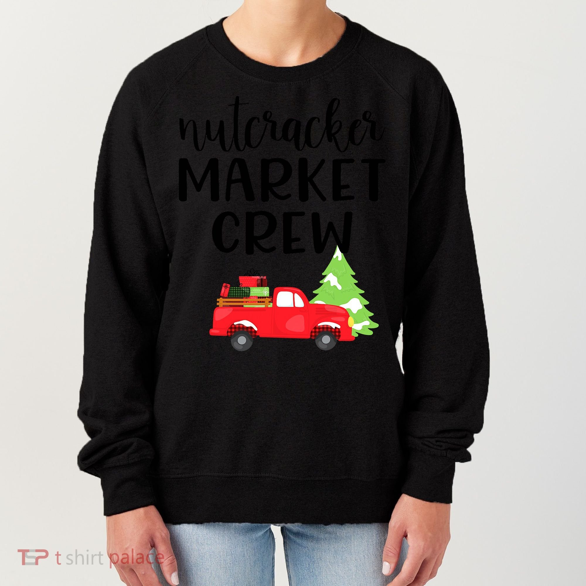 Nutcracker Market Crew Matching Christmas Shopping Women's Sweatshirt