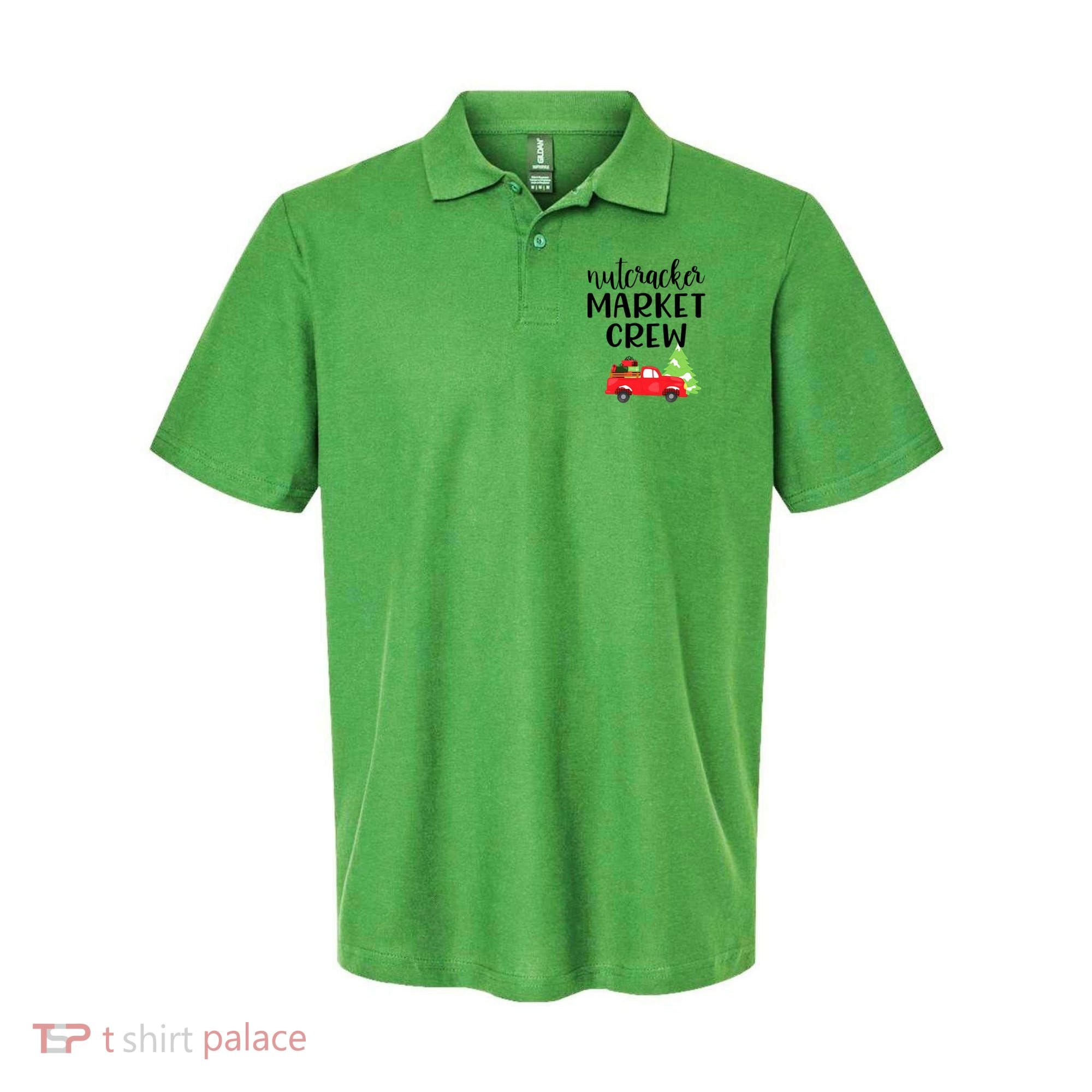 Nutcracker Market Crew Matching Christmas Shopping Polo