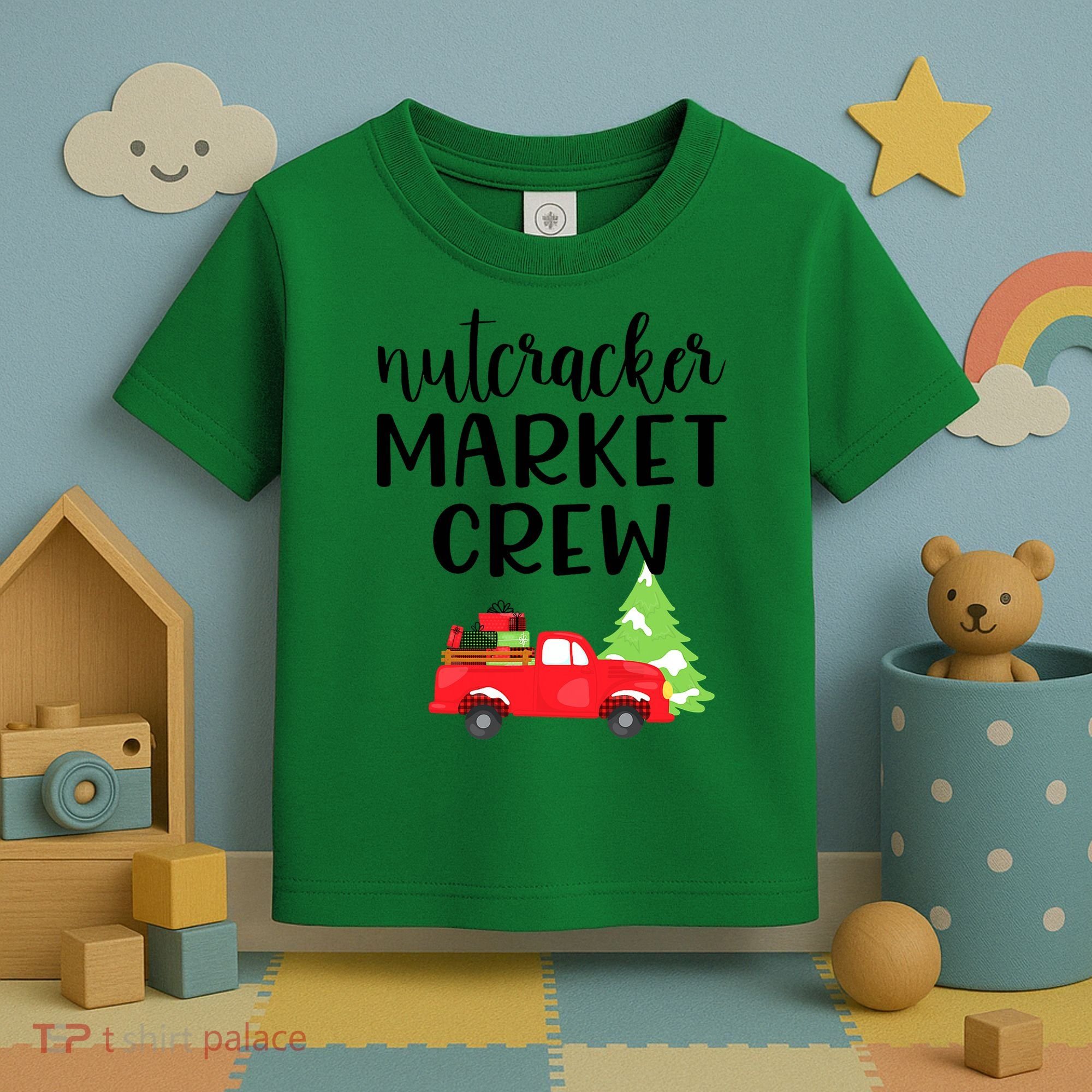 Nutcracker Market Crew Matching Christmas Shopping Toddler T-Shirt