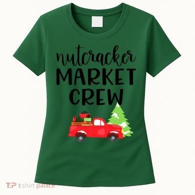 Nutcracker Market Crew Matching Christmas Shopping Women's T-Shirt