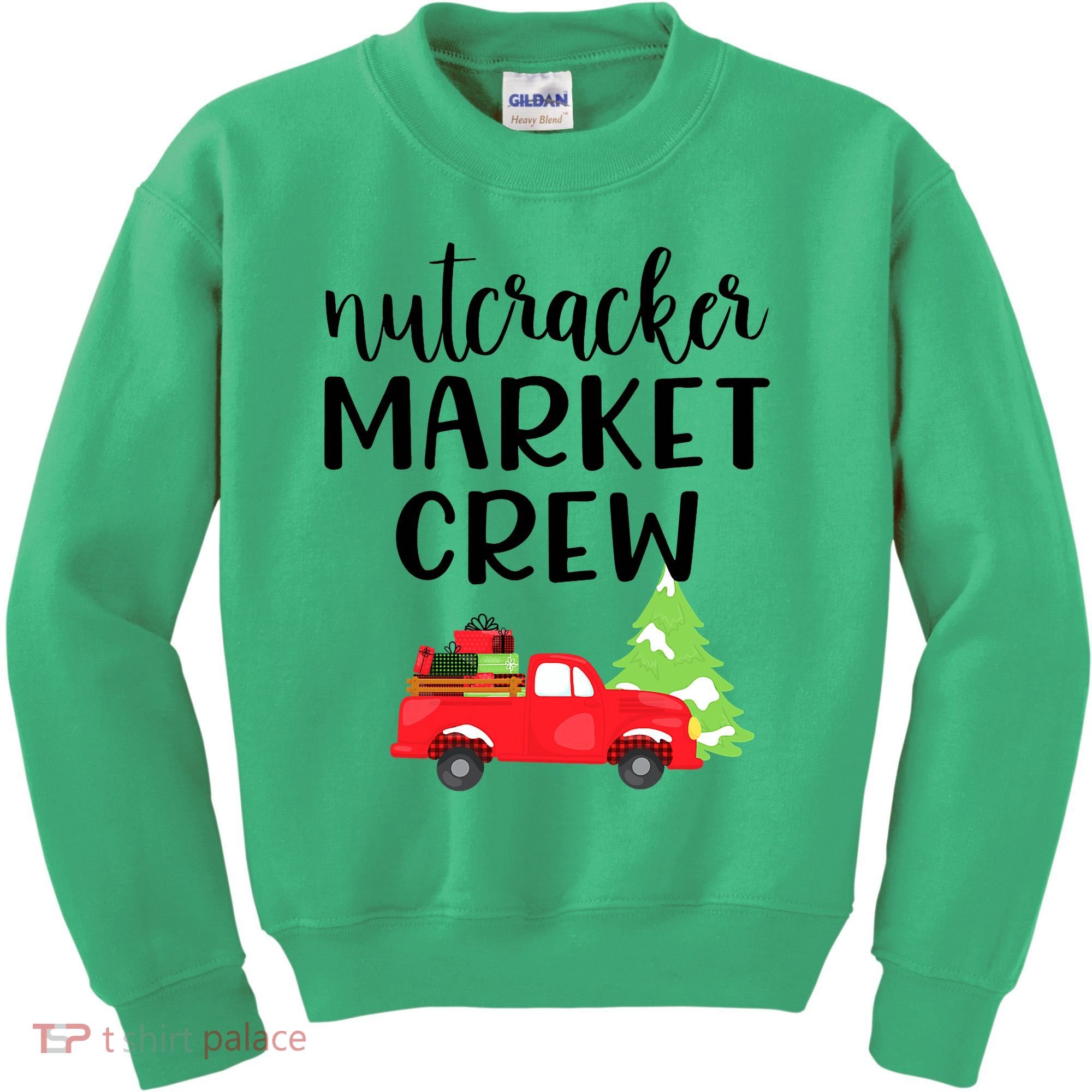 Nutcracker Market Crew Matching Christmas Shopping Kids Sweatshirt