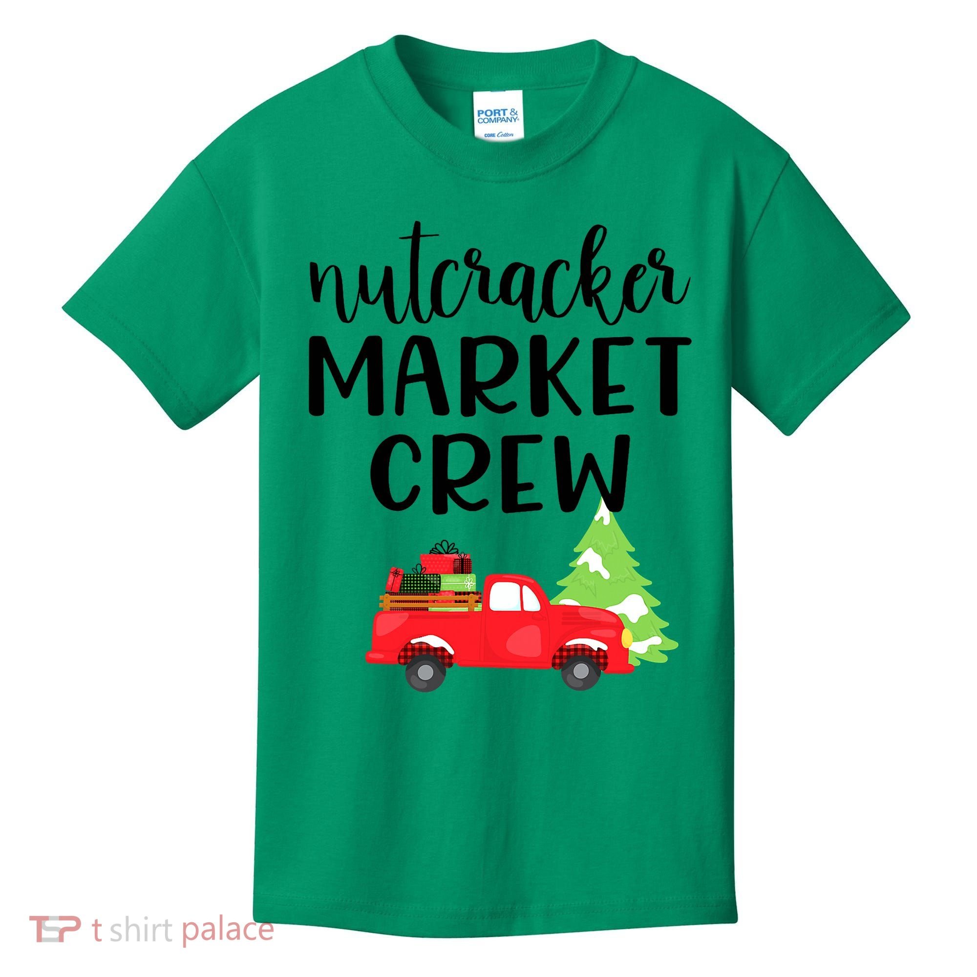 Nutcracker Market Crew Matching Christmas Shopping Kids T-Shirt