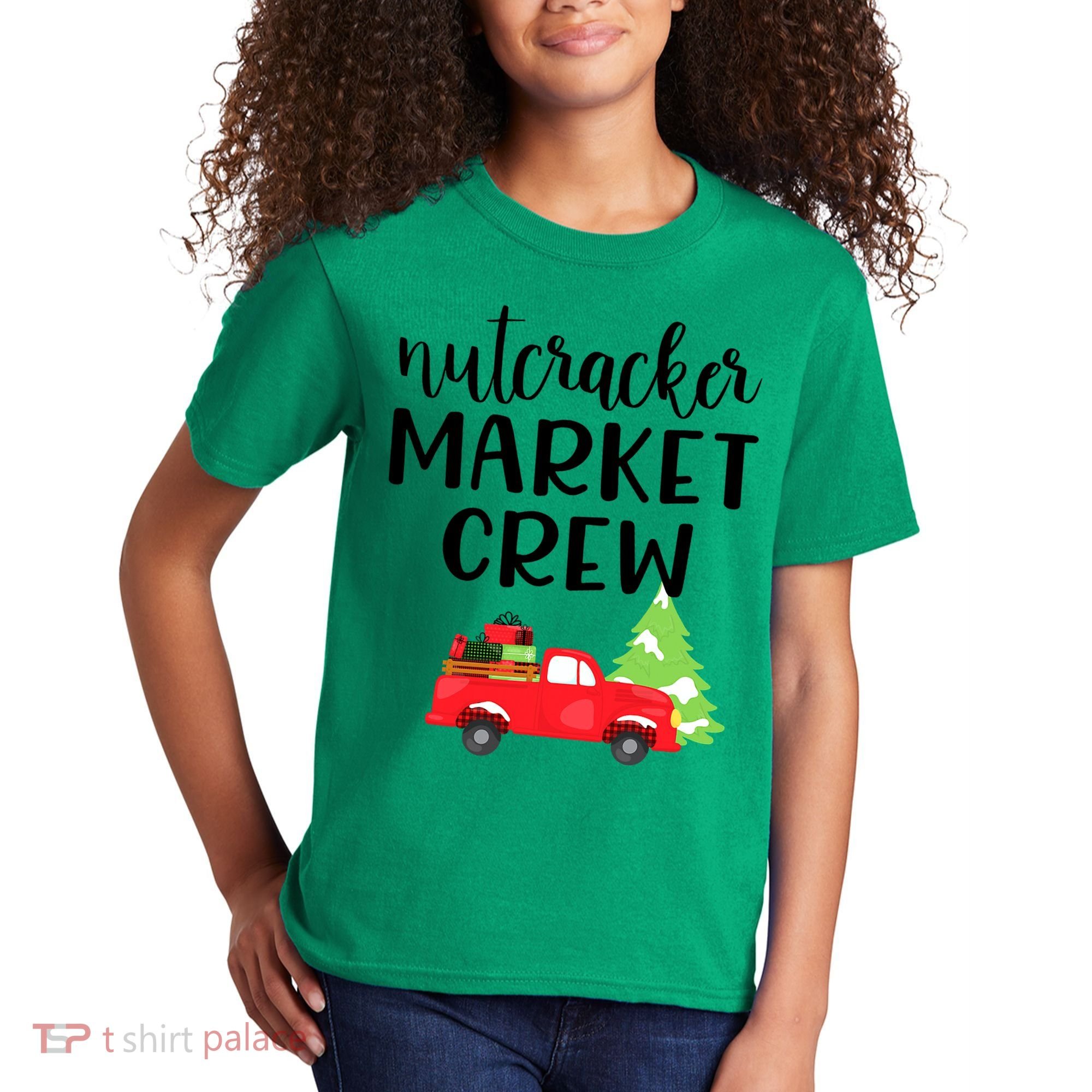 Nutcracker Market Crew Matching Christmas Shopping Kids T-Shirt