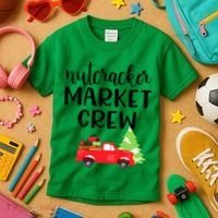 Nutcracker Market Crew Matching Christmas Shopping Kids T-Shirt thumb 3