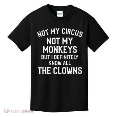 Not My Circus Not My Monkeys But I Definitely Know Nanny Kids T-Shirt