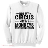 Not My Circus Not My Monkeys But I Definitely Know All The Clowns Funny Saying Sweatshirt thumb 0