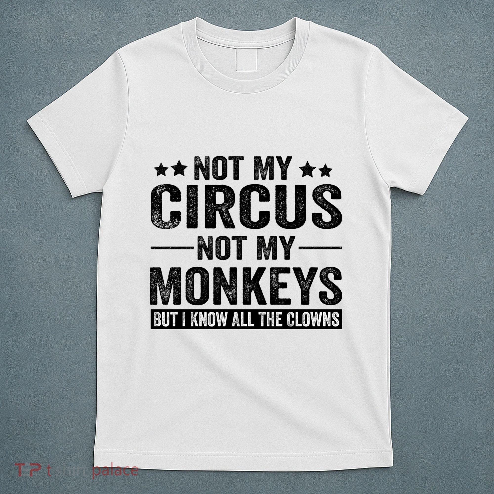 Not My Circus Not My Monkeys But I Definitely Know All The Clowns Funny Saying T-Shirt