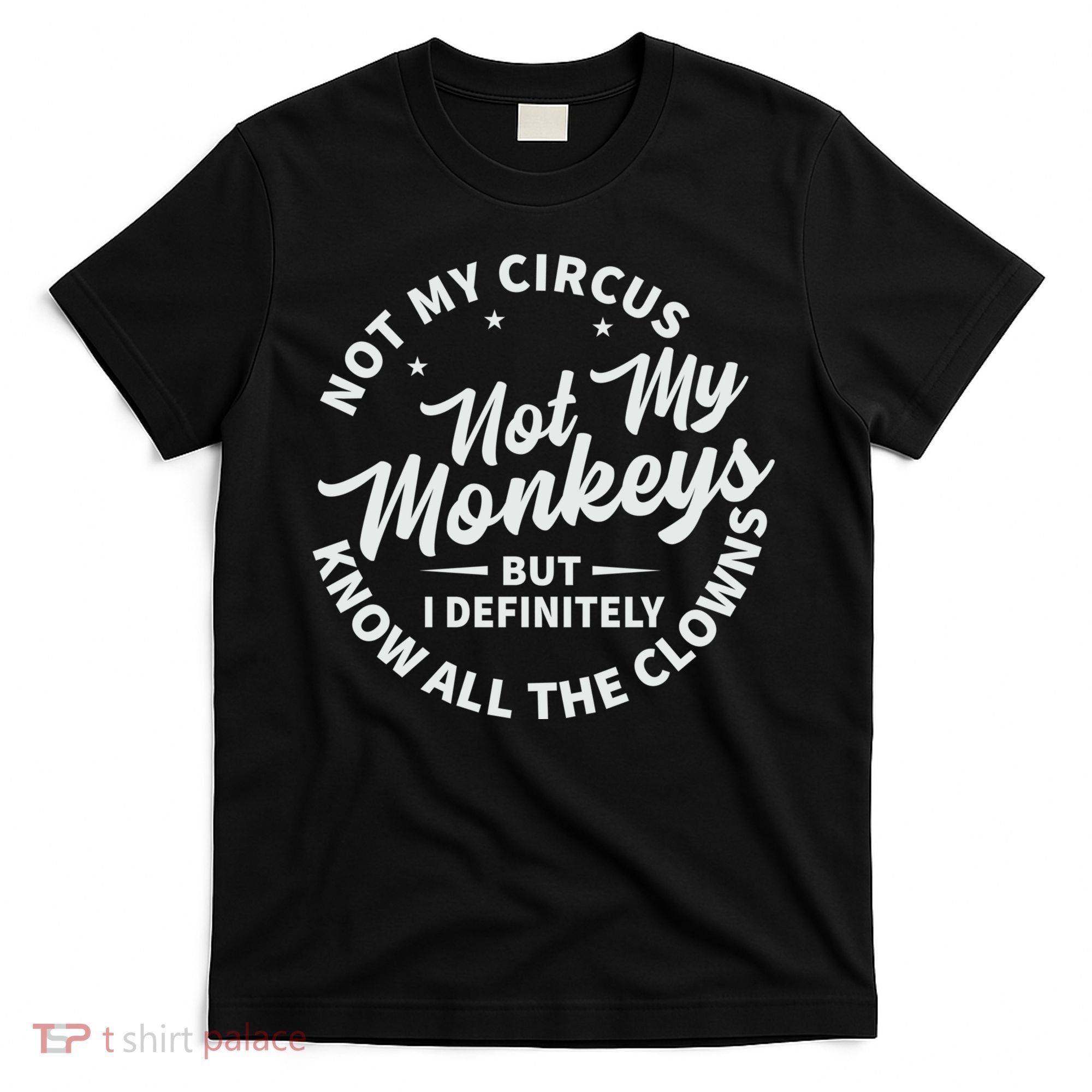 Not My Circus Not My Monkeys But I Definitely Know All The Clowns Funny Saying T-Shirt