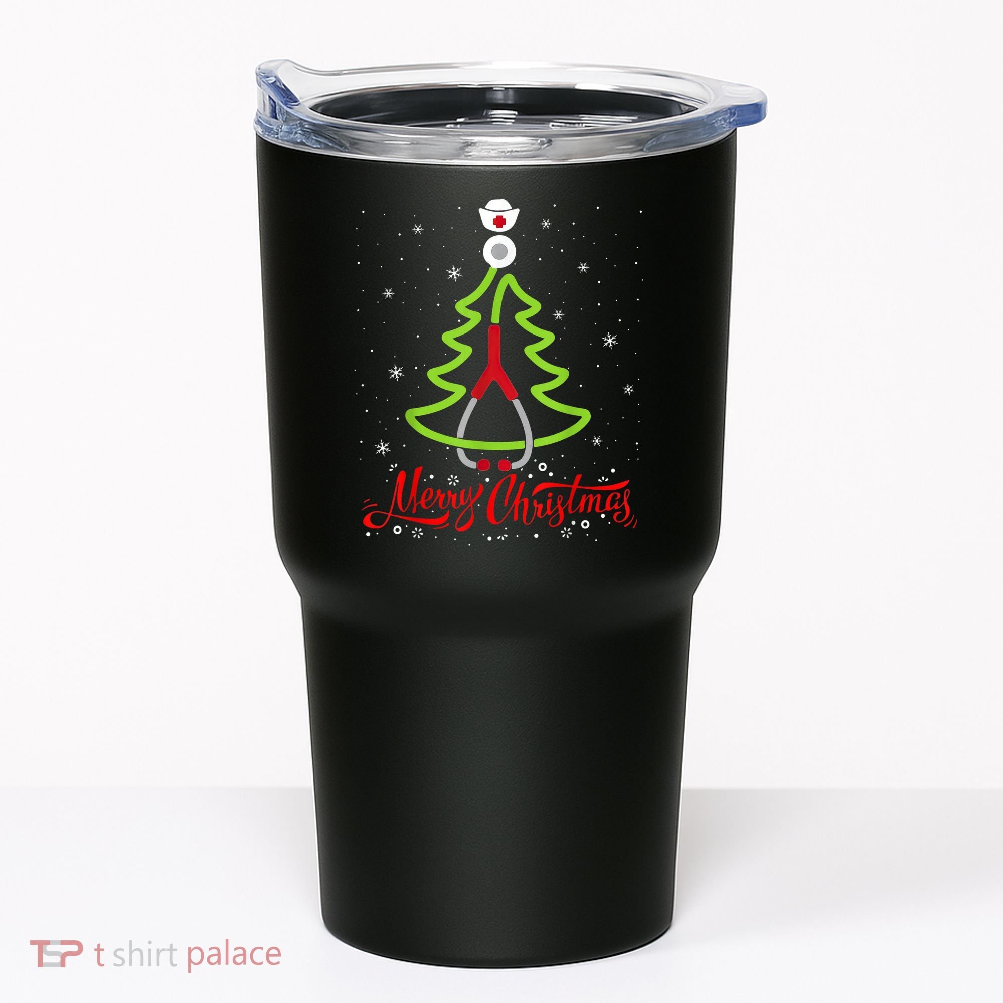 Nurse Merry Christmas Tree Stethoscope Xmas Nurse Christmas Tumbler