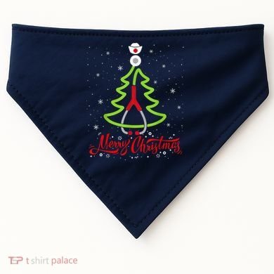 Nurse Merry Christmas Tree Stethoscope Xmas Nurse Christmas USA-Made Doggie Bandana