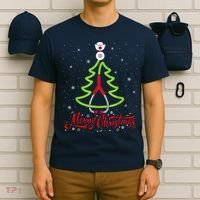 Nurse Merry Christmas Tree Stethoscope Xmas Nurse Christmas T-Shirt thumb 6