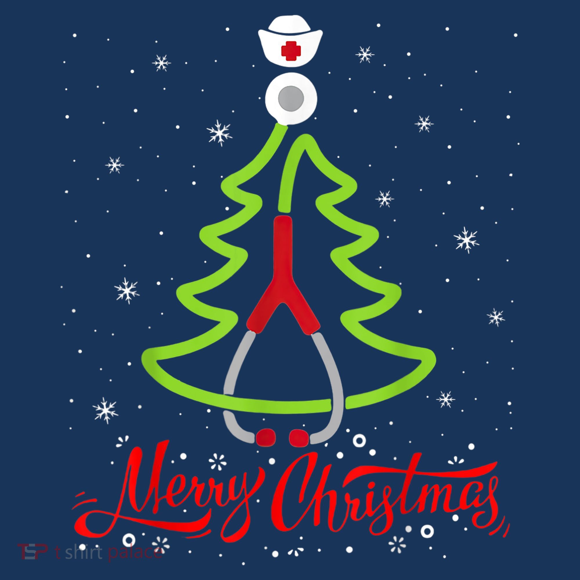 Nurse Merry Christmas Tree Stethoscope Xmas Nurse Christmas Women's Hoodie