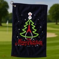 Nurse Merry Christmas Tree Stethoscope Xmas Nurse Christmas Golf Towel thumb 1