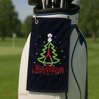 Nurse Merry Christmas Tree Stethoscope Xmas Nurse Christmas Golf Towel thumb 2