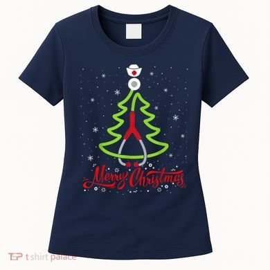 Nurse Merry Christmas Tree Stethoscope Xmas Nurse Christmas Women's T-Shirt