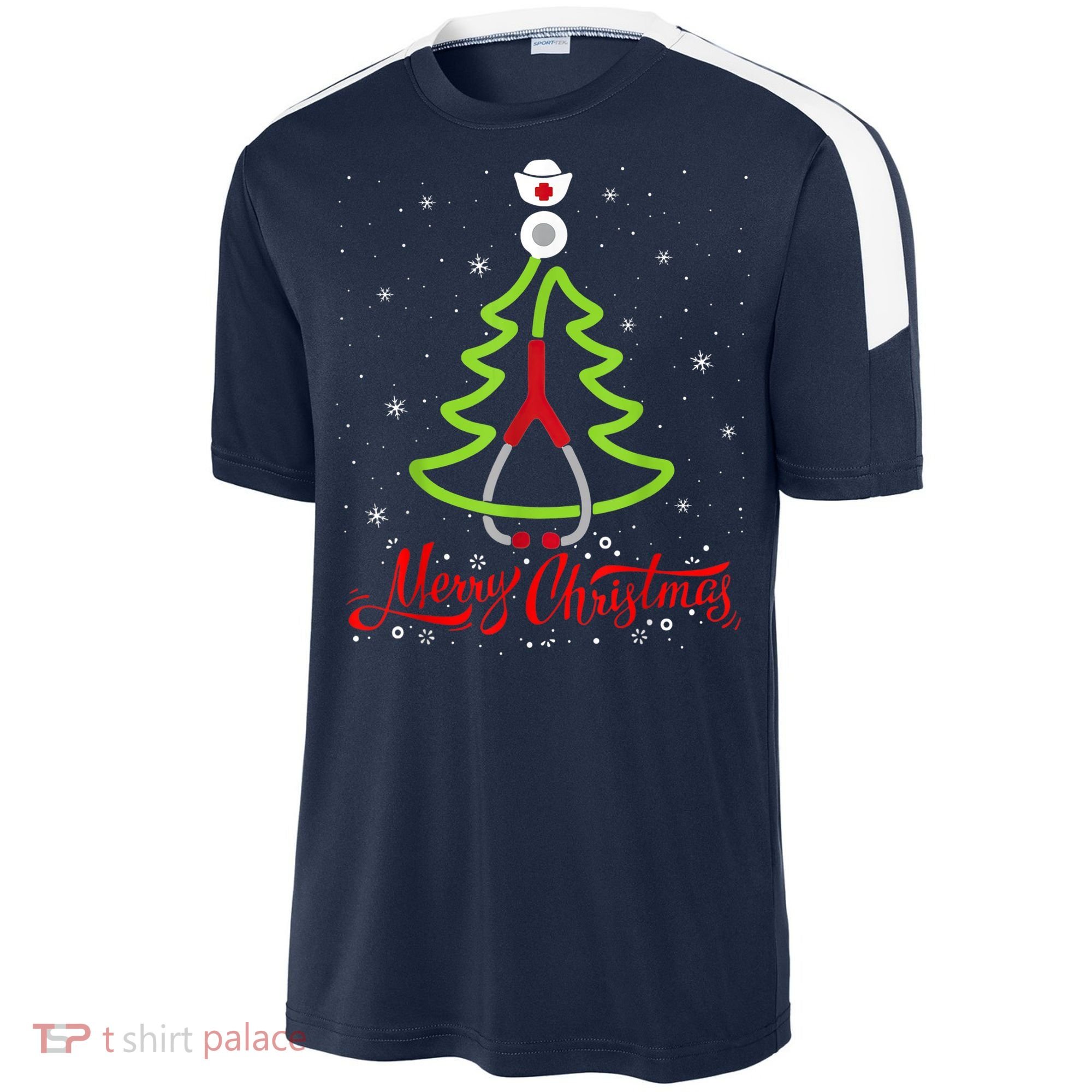 Nurse Merry Christmas Tree Stethoscope Xmas Nurse Christmas Sport-Tek Competitor United Soccer Jersey