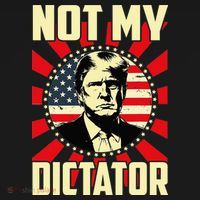 Not My Dictator Not My President Bold Political Statement Apron thumb 3