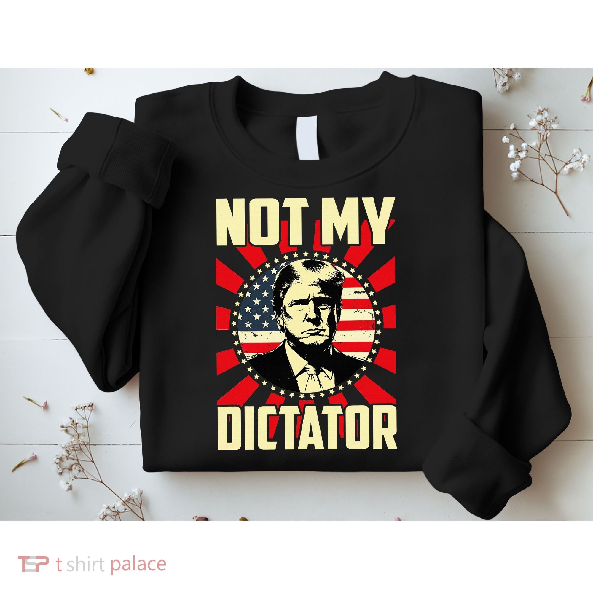 Not My Dictator Not My President Bold Political Statement Sweatshirt