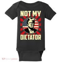 Not My Dictator Not My President Bold Political Statement Baby Bodysuit thumb 0