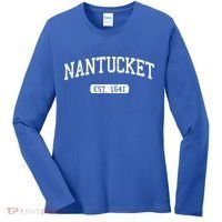 Nantucket Massachusetts Est 1641 Gift Women's Long Sleeve Shirt thumb 0