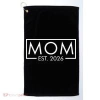New Mom Est 2026 Golf Towel thumb 0