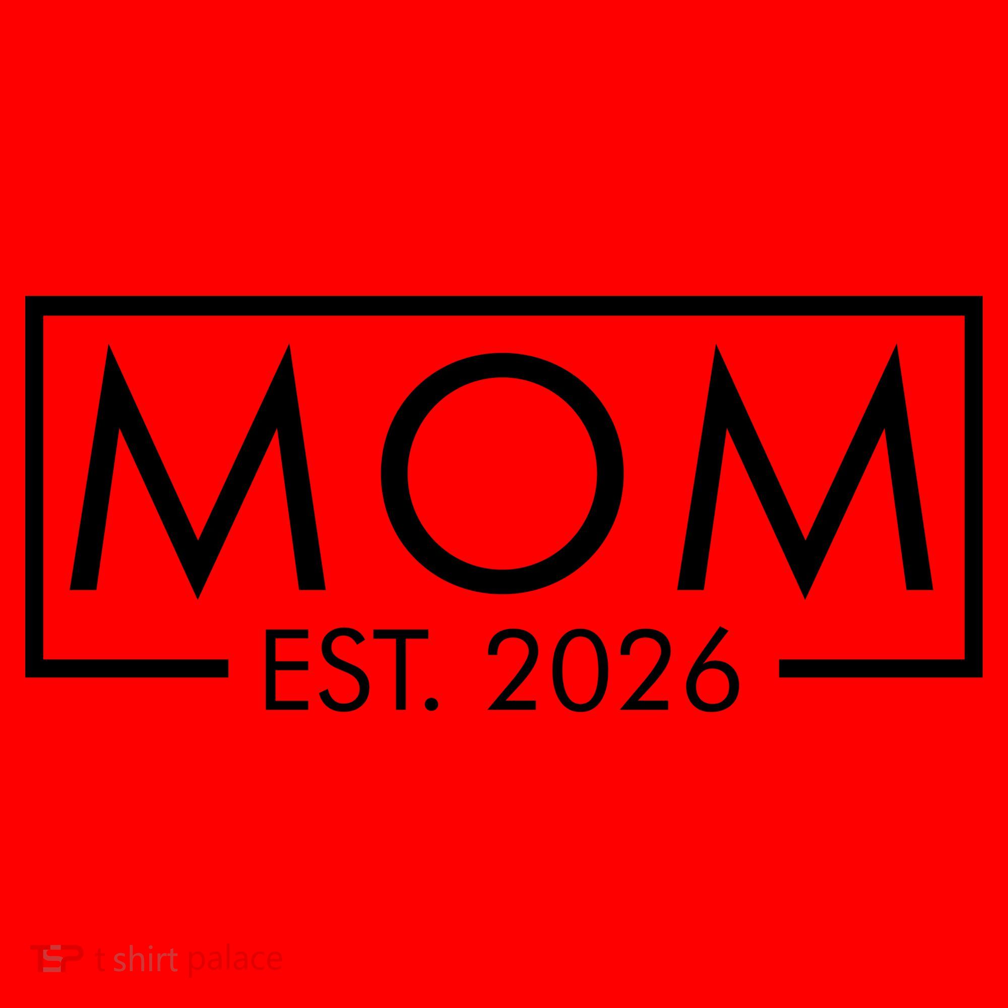 New Mom Est 2026 Santa Hat