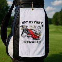 Not My First Tornadeo Golf Towel thumb 2