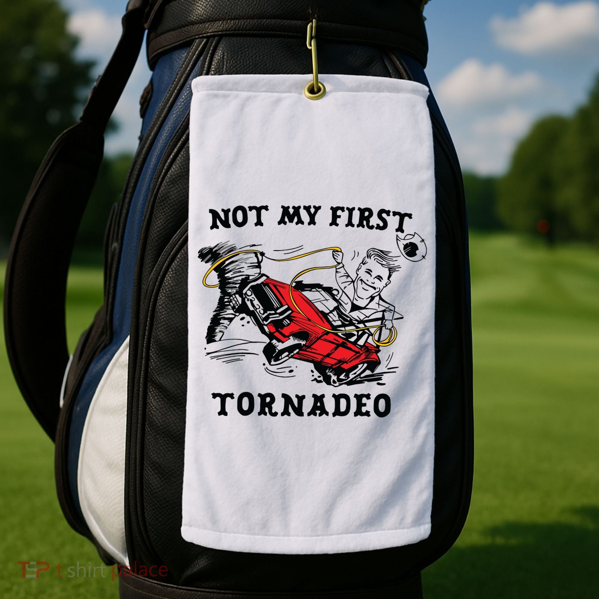 Not My First Tornadeo Golf Towel
