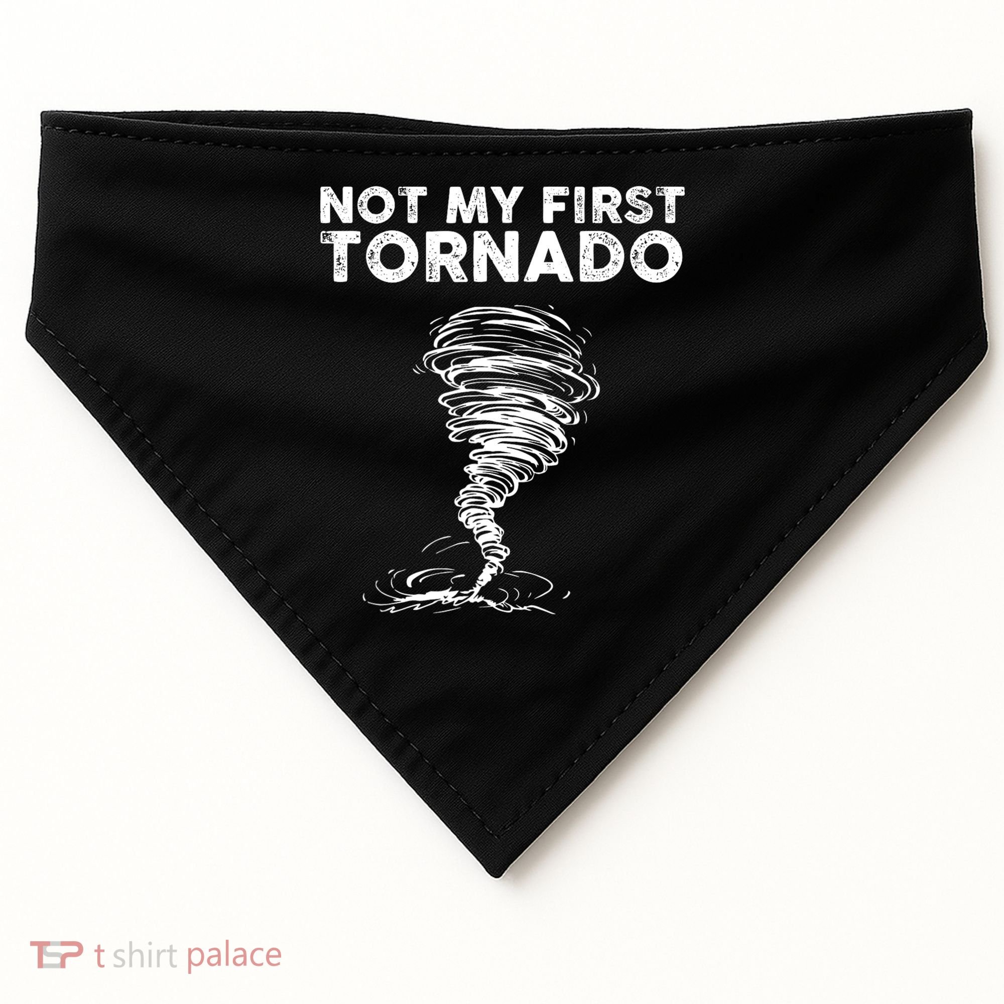 Not My First Tornado While Storm Twister Hurricane Weather USA-Made Doggie Bandana