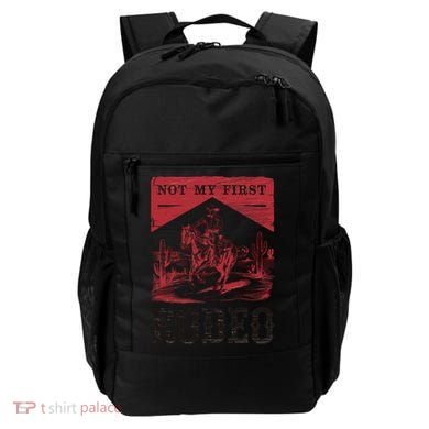 Not My First Rodeo, Vintage Bronc Riding Cowboy Rodeo Backpack